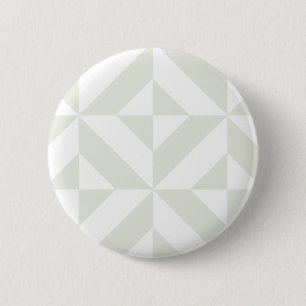 Blassgraues geometrisches Deko Cube Pattern Button