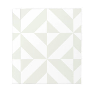 Blassgraues geometrisches Deko Cube Pattern Notizblock
