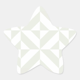Blassgraues geometrisches Deko Cube Pattern Stern-Aufkleber