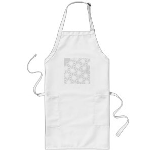 Blassgraues geometrisches Muster Lange Schürze