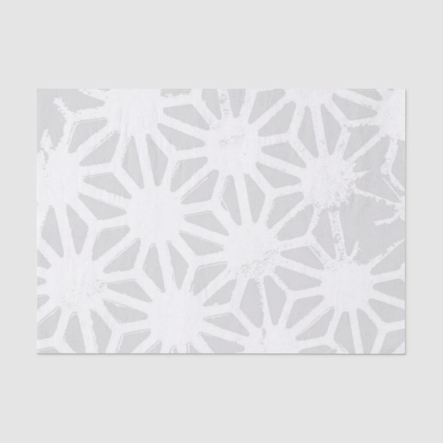 Blassgraues geometrisches Muster Seidenpapier (Vorderseite)