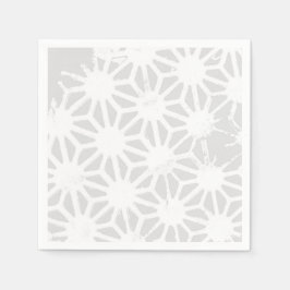 Blassgraues geometrisches Muster Serviette