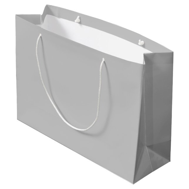 Blassgraues geometrisches Muster - Sommerdekoratio Große Geschenktüte (Rückseite Schrägansicht)