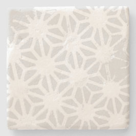 Blassgraues geometrisches Muster Steinuntersetzer