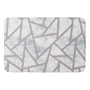 Blassgraues Mosaikmuster Badematte