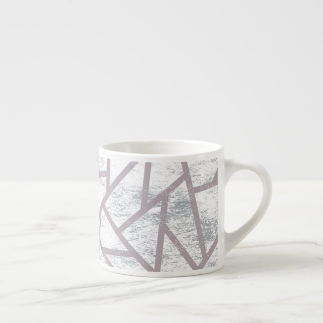 Blassgraues Mosaikmuster Espressotasse (Rechts)