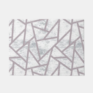 Blassgraues Mosaikmuster Fußmatte