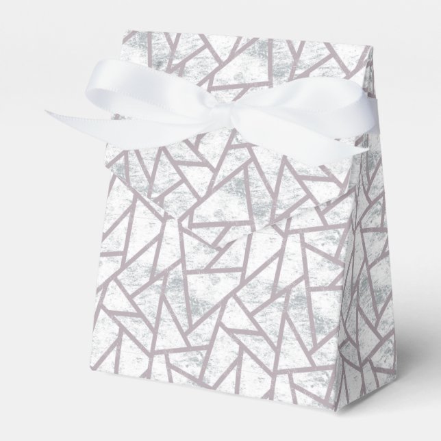 Blassgraues Mosaikmuster Geschenkschachtel (Vorderseite)