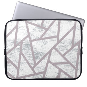 Blassgraues Mosaikmuster Laptopschutzhülle