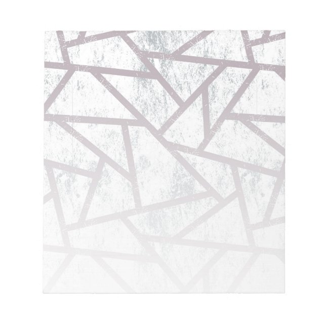 Blassgraues Mosaikmuster Notizblock (Vorderseite)