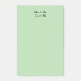 Blassgrün Beruflich Einziges Klassisches, Ihr Name Post-it Klebezettel