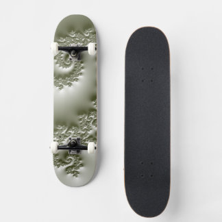 Blassgrüne Fraktal-Design-Krawatte Skateboard