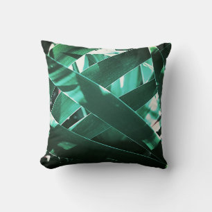 Blassgrüne Pflanzenblätter Kissenbezugs-Kissen Kissen