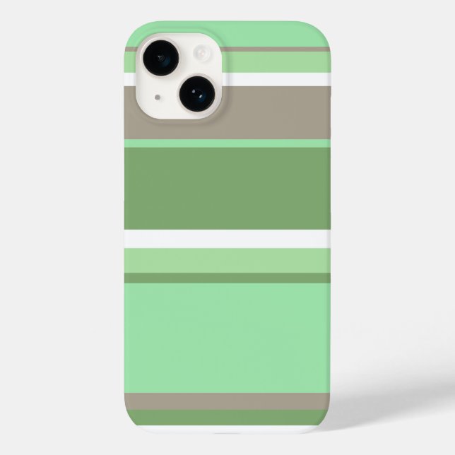 Blassgrüne Streifen Case-Mate iPhone Hülle (Rückseite)