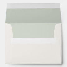 Blassgrüne und warme Elfenbein-Hochzeitsumschläge