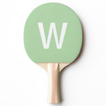 Blassgrüne und weiße Monogramm-Ping-Pong-Kugel