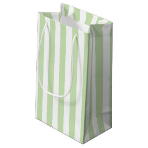 Blassgrüne und weiße Streifen aus Süßigkeiten Kleine Geschenktüte