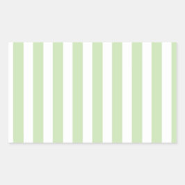 Blassgrüne und weiße Streifen aus Süßigkeiten Rechteckiger Aufkleber