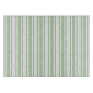 Blassgrüne und weiße Streifen aus Süßigkeiten Schneidebrett