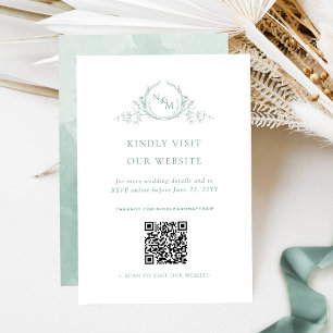 Blassgrüner Farbmonogramm QR-Code/UAWG Online Begleitkarte