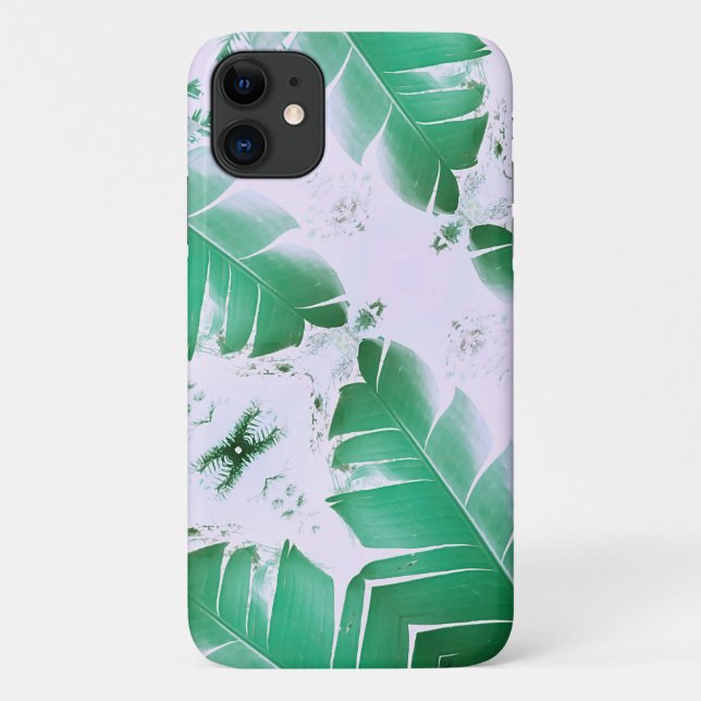 Blassgrünes Bananenbaum Leaf iPhone 11 Fall Case-Mate iPhone Hülle (Rückseite)