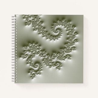 Blassgrünes Fraktal Notizbuch