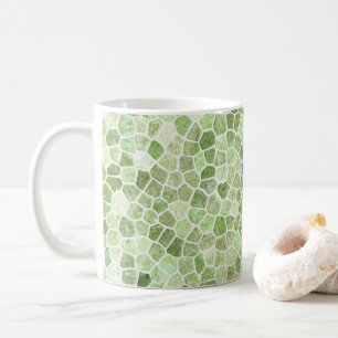 Blassgrünes Gestell-Muster Terrazo-Muster Kaffeetasse
