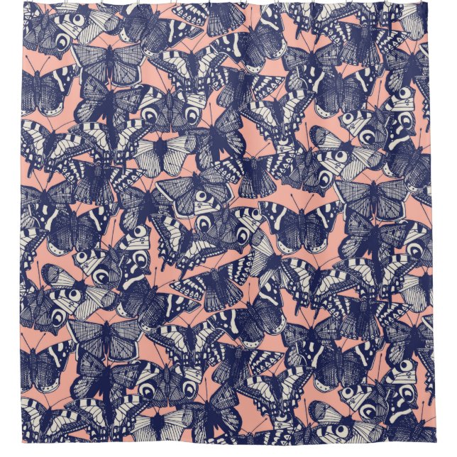 Blasskoralle Duschvorhang (Vorderseite)