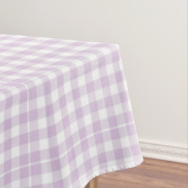 Blasslavender Modern Checkered Gingham Rustikal Tischdecke