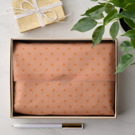 Blassorange mit orangen Punkten Seidenpapier