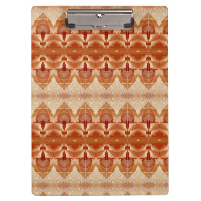 Blasspeachy Ikat 3 Klemmbrett (Vorderseite)