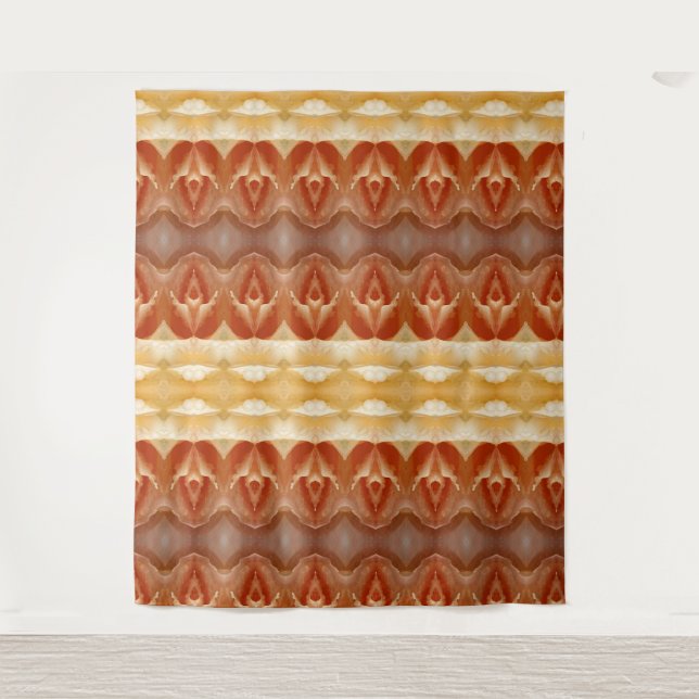 Blasspeachy Ikat 9 Wandteppich (Vorderseite)