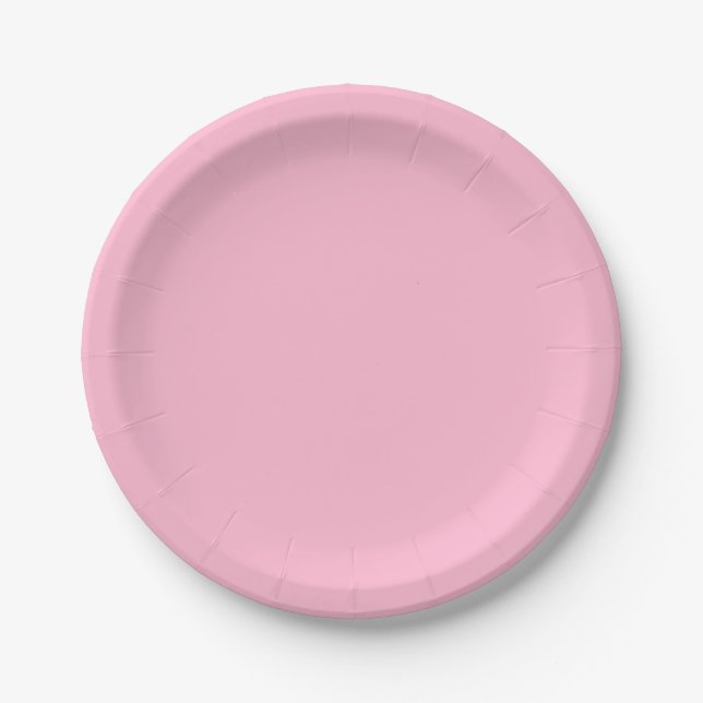 Blasspink Pappteller (Vorderseite)