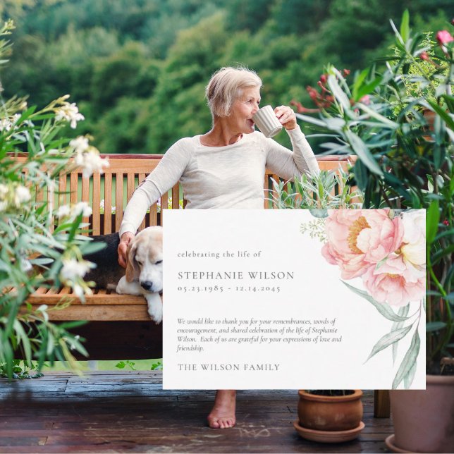 Blassrosa Blumen Beerdigung Beileid Danke (Von Creator hochgeladen)