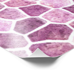 Blassrosa Cobbled Patchwork Terrazo Muster Fotodruck