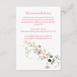 Blassrosa florale Umhüllung Begleitkarte