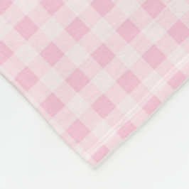 Blassrosa Gingham Fleecedecke