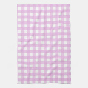 Blassrosa Gingham Geschirrtuch