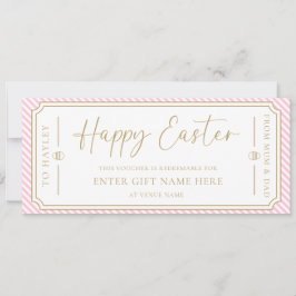 Blassrosa Happy Oaster Gutscheinkarte Einladung