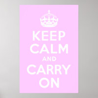 Blassrosa Keep Calm and Carry On