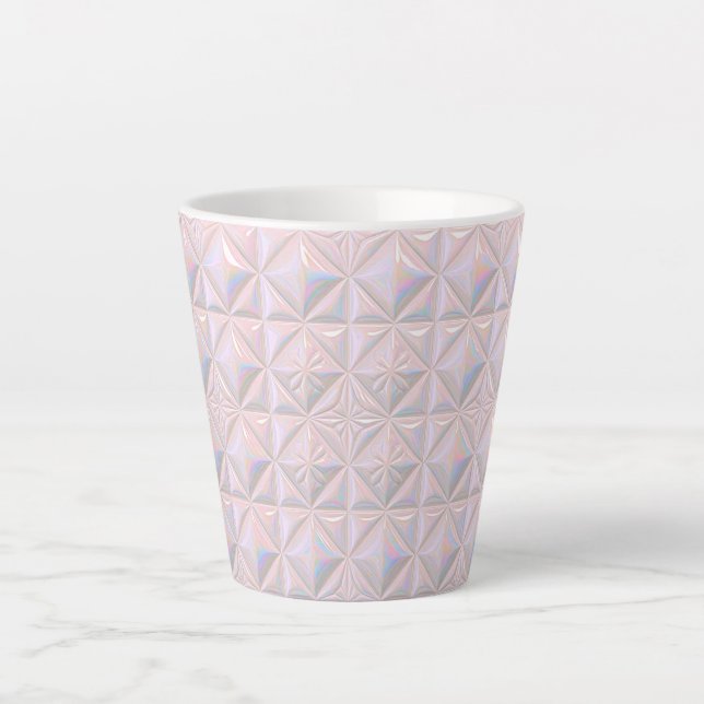 Blassrosa Keramikfliese  Milchtasse (Vorderseite)