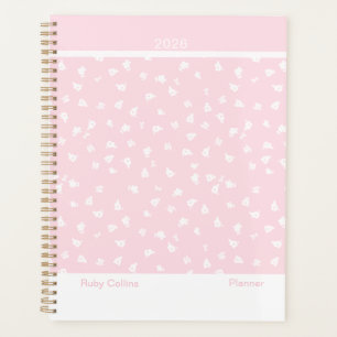 Blassrosa minimalistisches florales groß planer