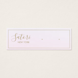 Blassrosa Ombre Script Stud Earring Display