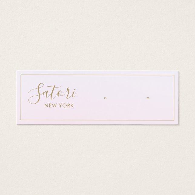 Blassrosa Ombre Script Stud Earring Display (Vorderseite)