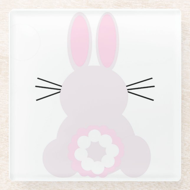 Blassrosa Osterblase Untersetzer (Vorderseite)