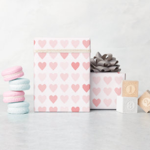 Blassrosa Pastell Candy Love Hearts Geschenkpapier