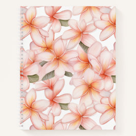 Blassrosa Plumeria Blume Spiral Notebook Notizbuch