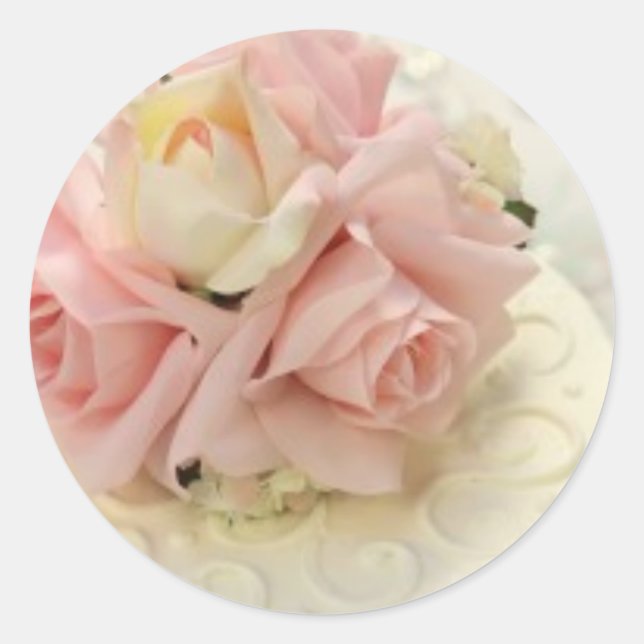 Blassrosa Rose Bouquet Stickers (Vorderseite)