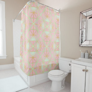 Blassrosa Soft Mint Gold Luxus-Trend-Kollektion Duschvorhang