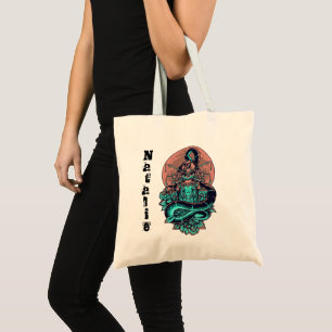 Blassrosa und aquamarine geisha Abbildung Tote Beu Tragetasche